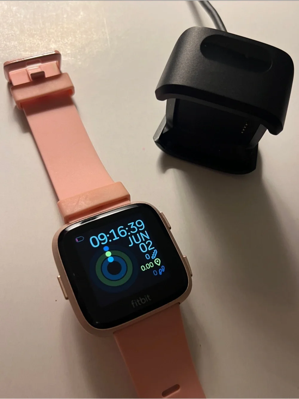 Fitbit Versa Lite Pink with Rose Gold Case Smartwatch
